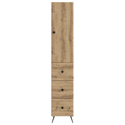Kastenset 2 pcs Artisanaal eiken 34,5 x 34,5 x 90 cm