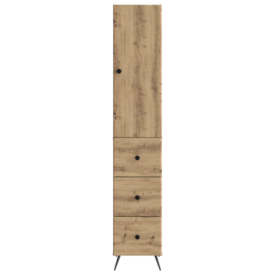 Kastenset 2 pcs Artisanaal eiken 34,5 x 34,5 x 90 cm