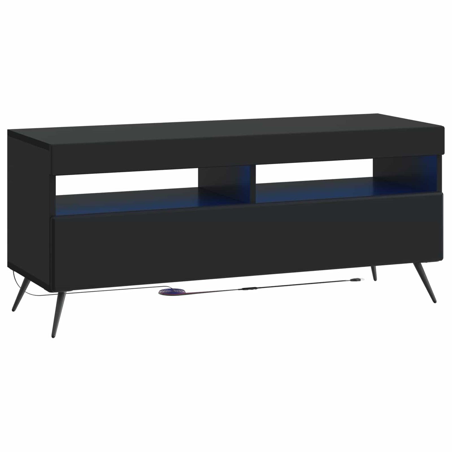 5-delige LED TV-kast Zwart Bewerkt hout