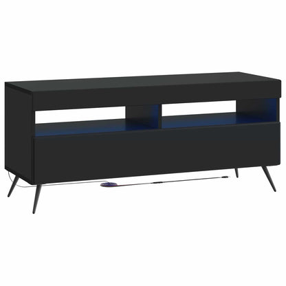 5-delige LED TV-kast Zwart Bewerkt hout