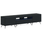 5-delige LED TV-kast Zwart Bewerkt hout