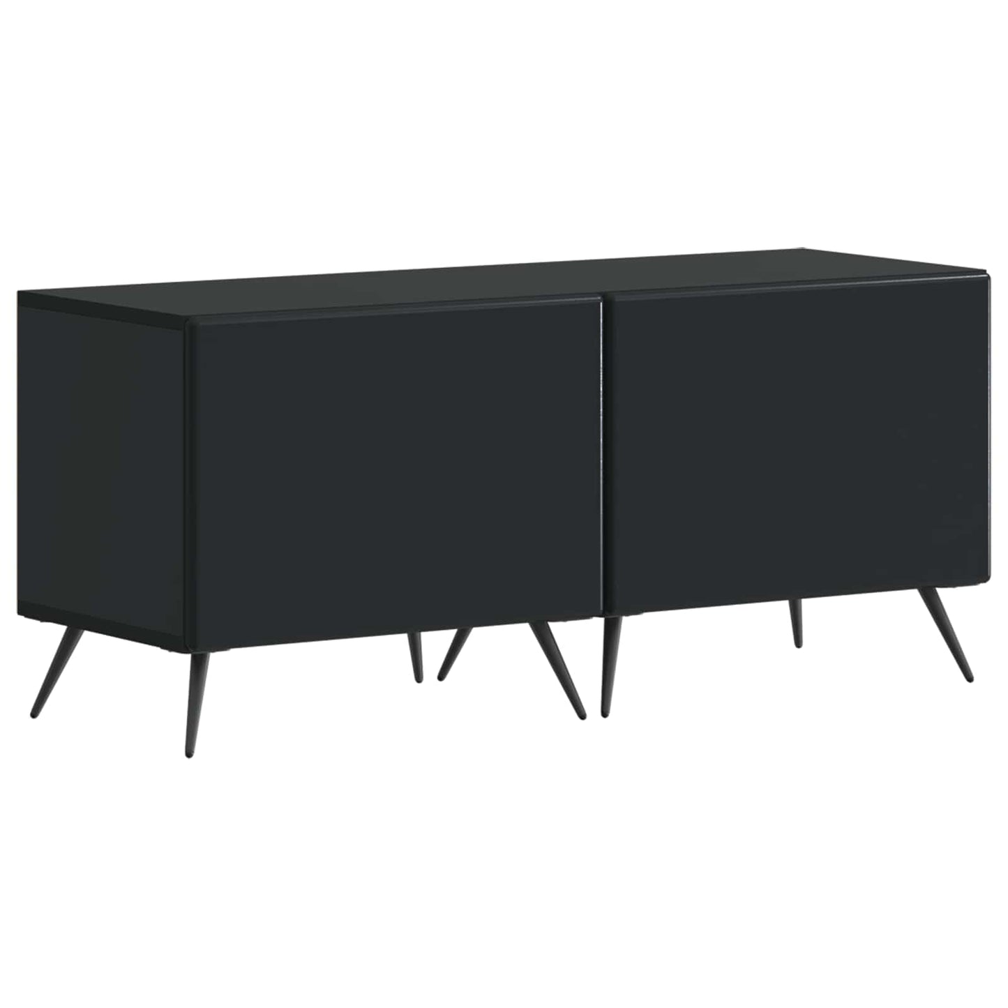 5-delige LED TV-kast Zwart Bewerkt hout