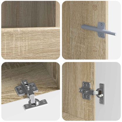 5-delige LED TV-kast Sonoma Eiken Bewerkt hout