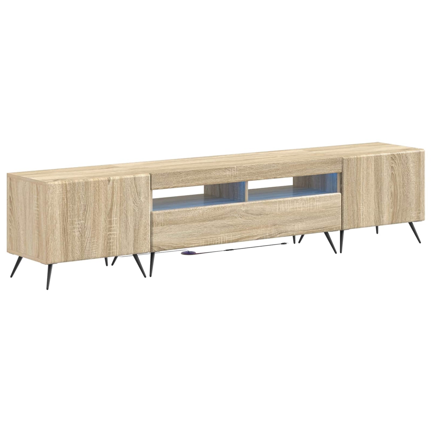 5-delige LED TV-kast Sonoma Eiken Bewerkt hout