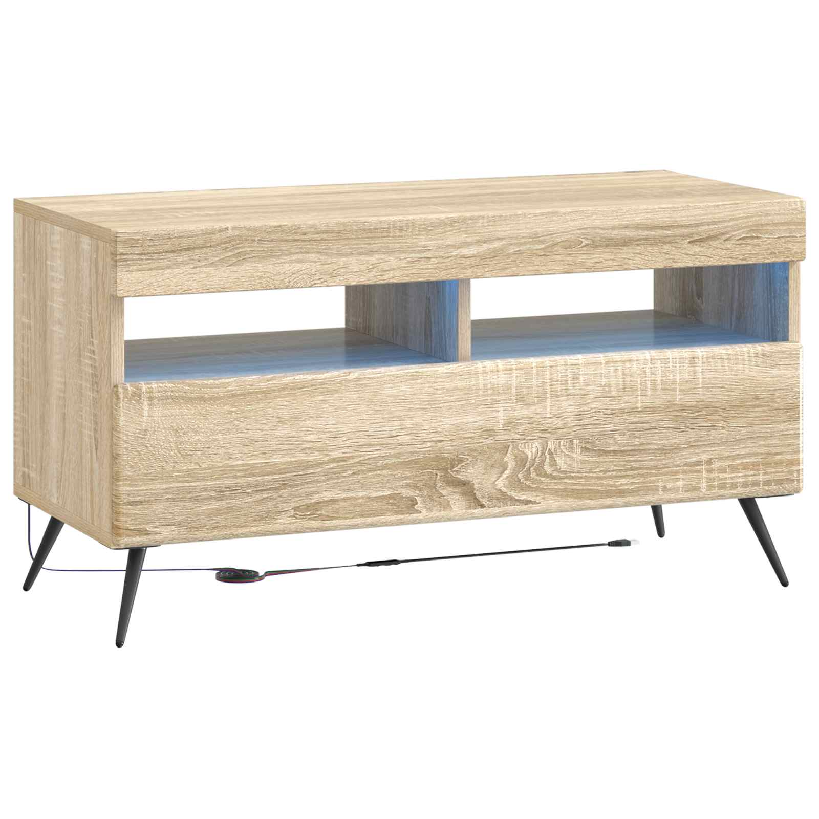5-delige LED TV-kast Sonoma Eiken Bewerkt hout