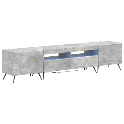 5-delige LED TV-kast Betongrijs Bewerkt hout