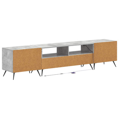 5-delige LED TV-kast Betongrijs Bewerkt hout