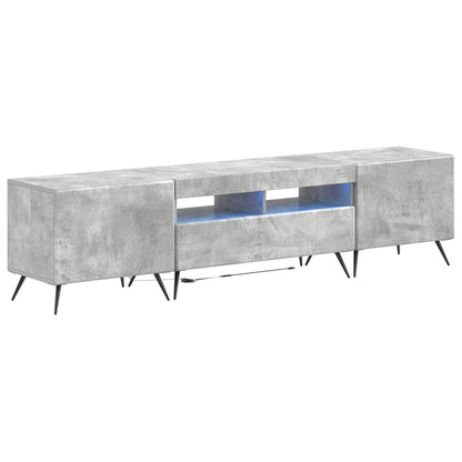 5-delige LED TV-kast Betongrijs Bewerkt hout