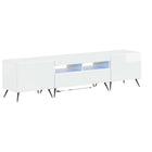5-delige LED TV-kast Hoogglans Wit Bewerkt hout