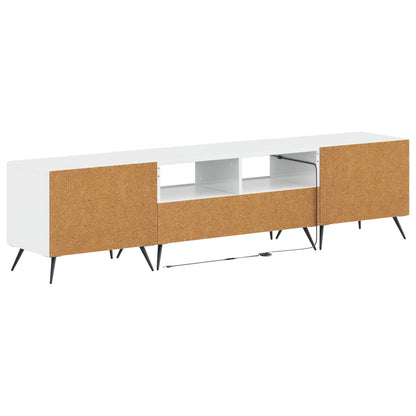 5-delige LED TV-kast Hoogglans Wit Bewerkt hout