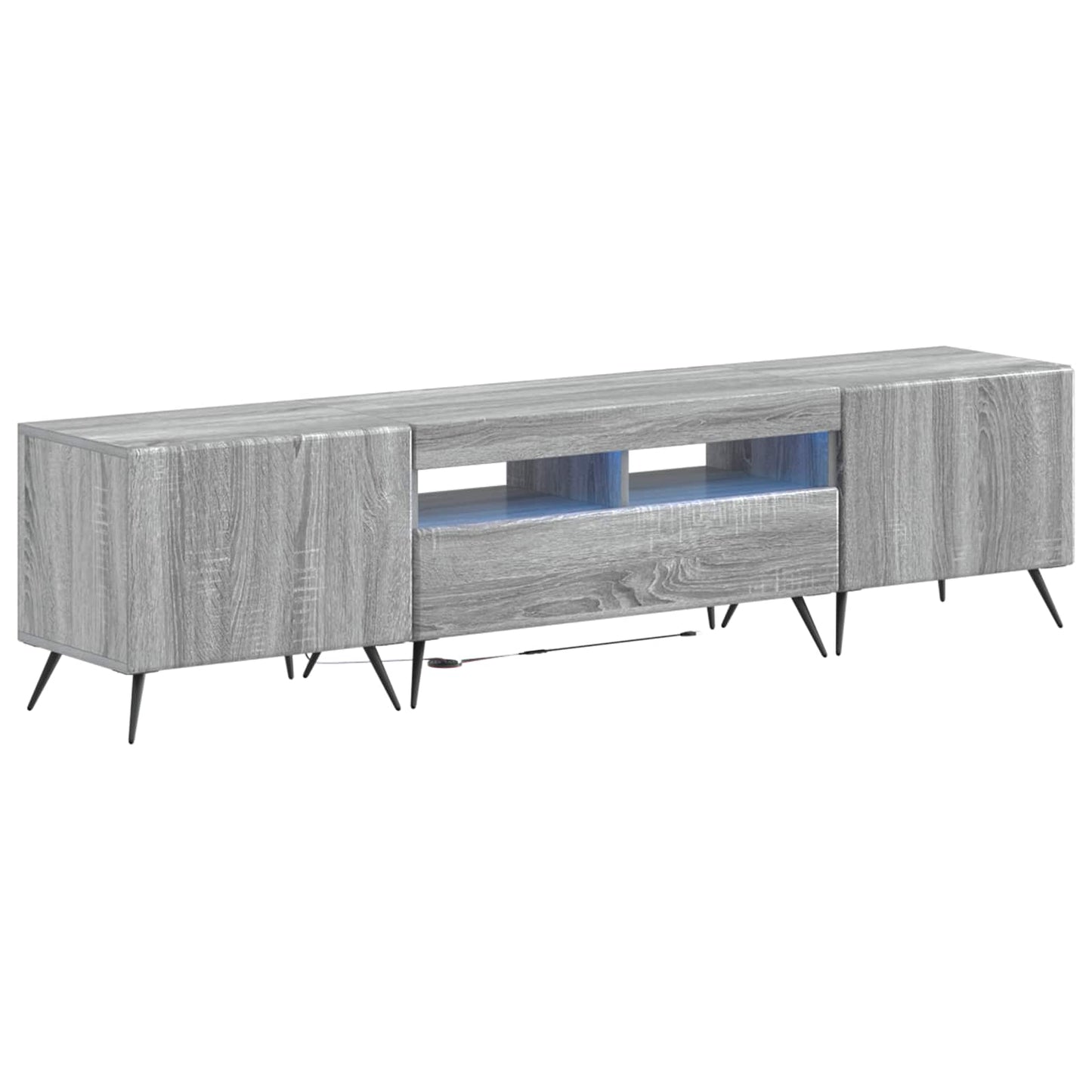 5-delige LED TV-kast Grijs Sonoma Bewerkt hout