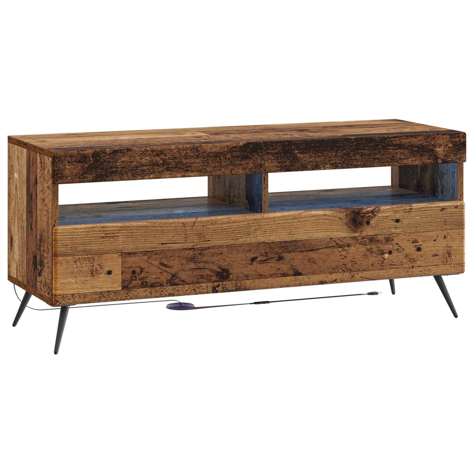 5-delige LED TV-kast Oud hout Bewerkt hout