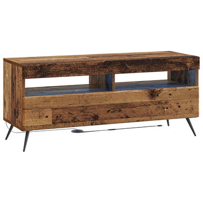 5-delige LED TV-kast Oud hout Bewerkt hout