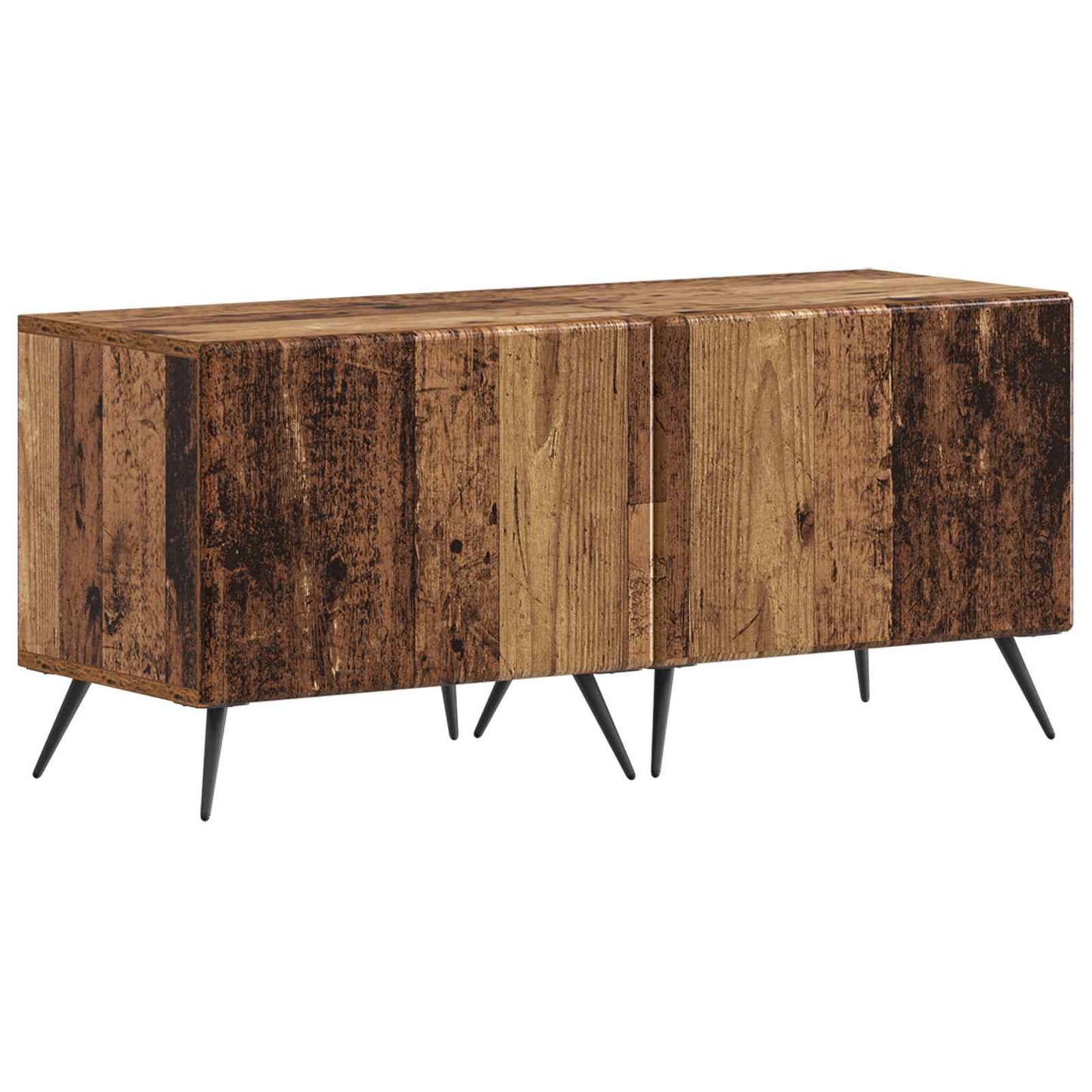 5-delige LED TV-kast Oud hout Bewerkt hout