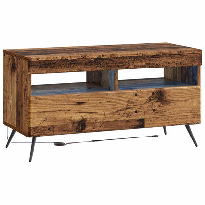 5-delige LED TV-kast Oud hout Bewerkt hout