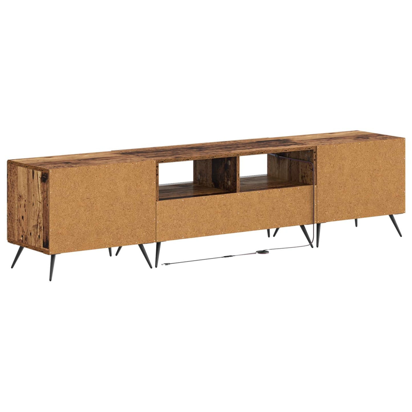5-delige LED TV-kast Oud hout Bewerkt hout