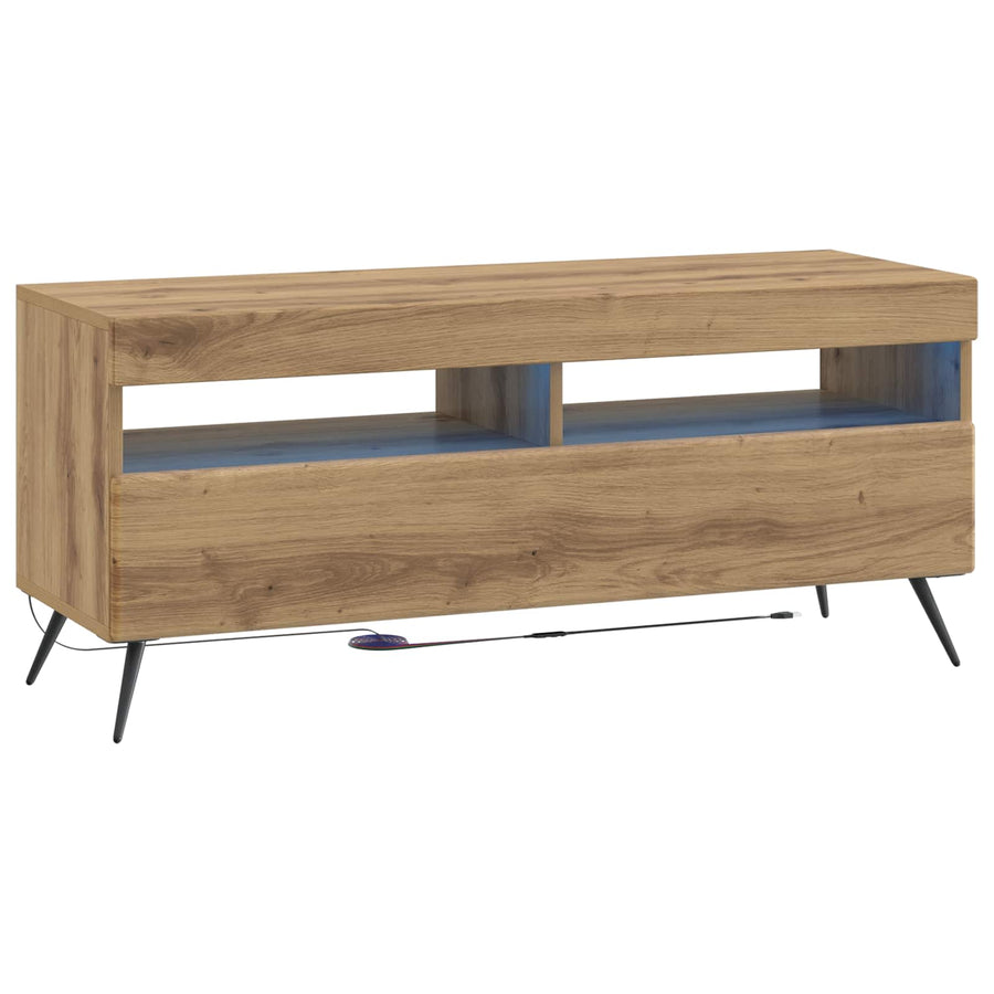 5-delige LED TV-kast Artisanaal eiken Bewerkt hout