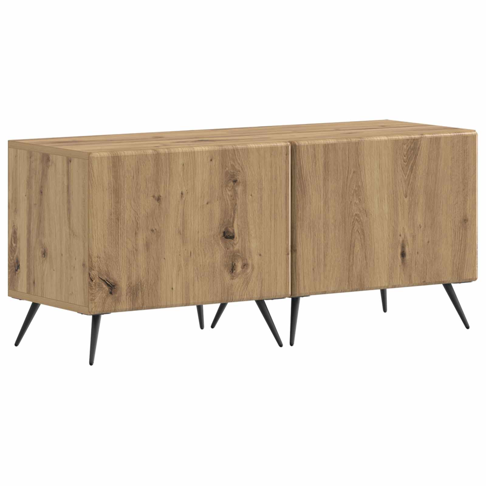 5-delige LED TV-kast Artisanaal eiken Bewerkt hout