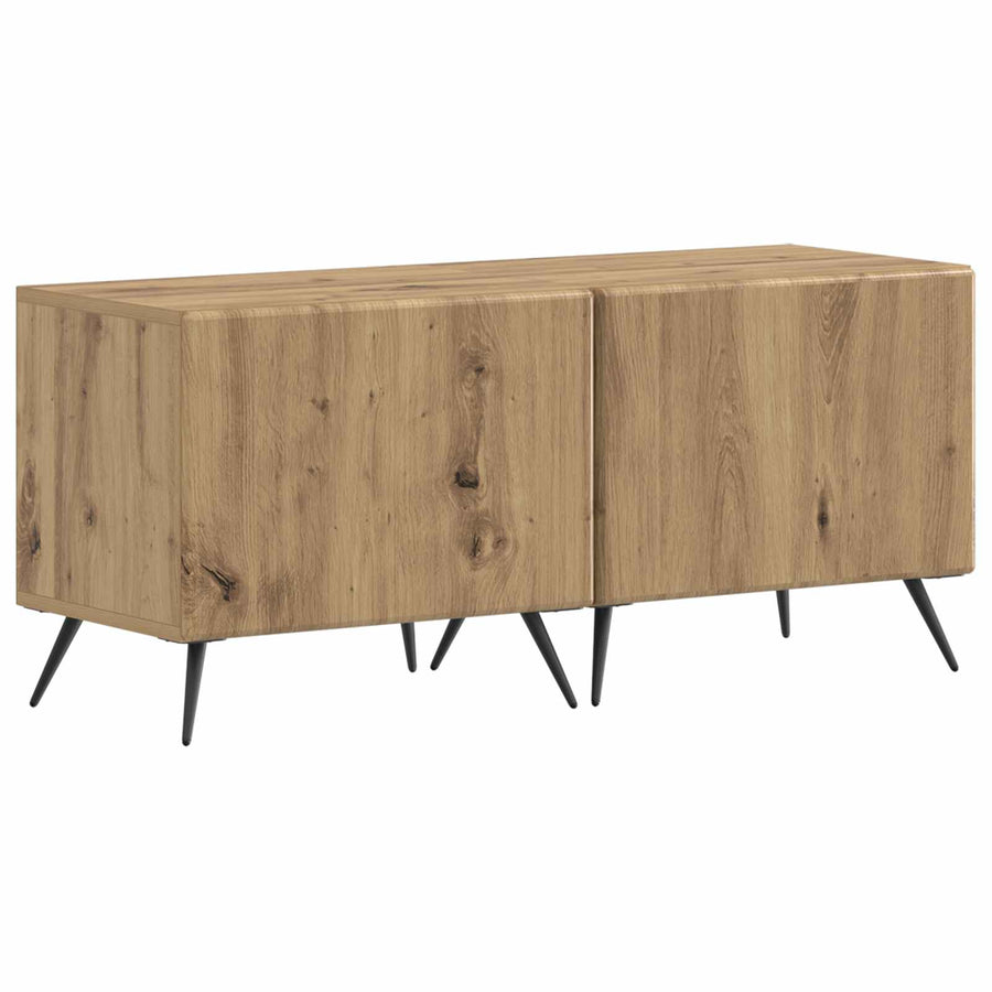 5-delige LED TV-kast Artisanaal eiken Bewerkt hout