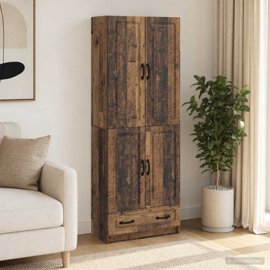 Kastenset 2 st Oud hout Bewerkt hout