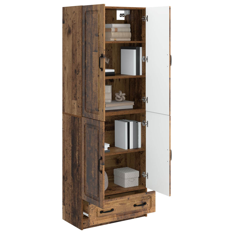 Kastenset 2 st Oud hout Bewerkt hout