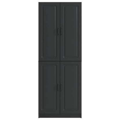 Kastenset 2 st Zwart Bewerkt hout