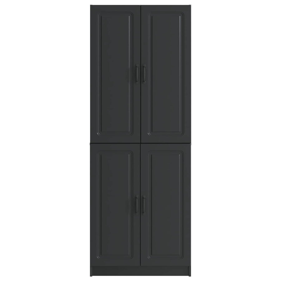 Kastenset 2 st Zwart Bewerkt hout