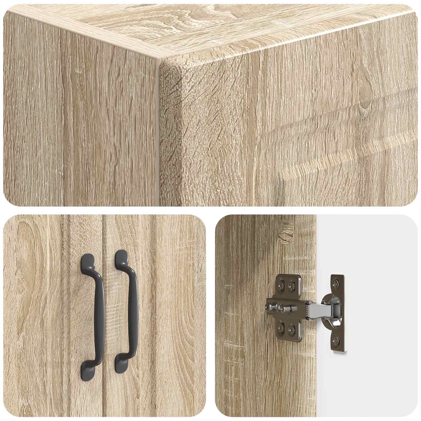 Kastenset 2 st Sonoma Eiken Bewerkt hout