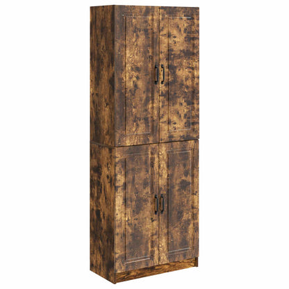 Kastenset 2 st Gerookt eiken Bewerkt hout
