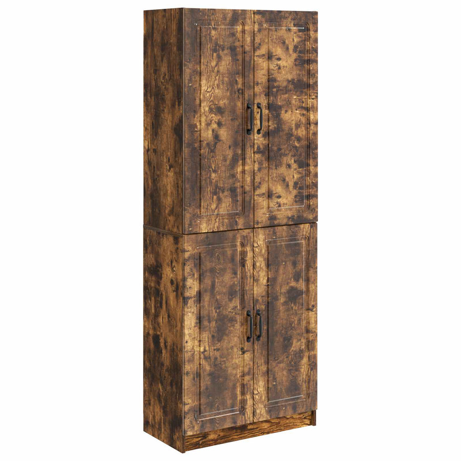 Kastenset 2 st Gerookt eiken Bewerkt hout