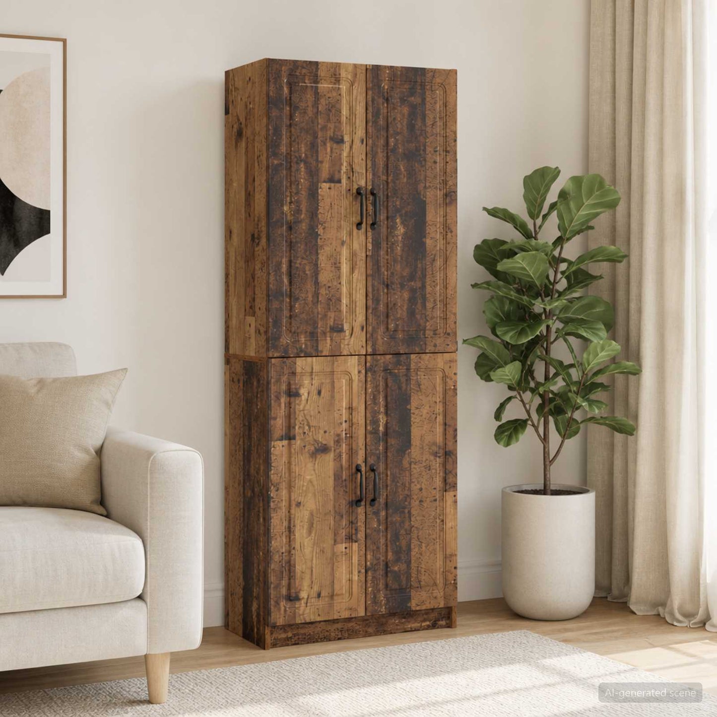 Kastenset 2 st Bewerkt hout