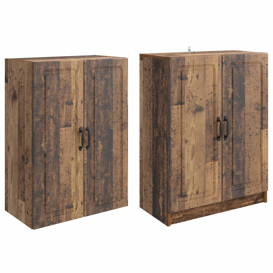Kastenset 2 st Bewerkt hout