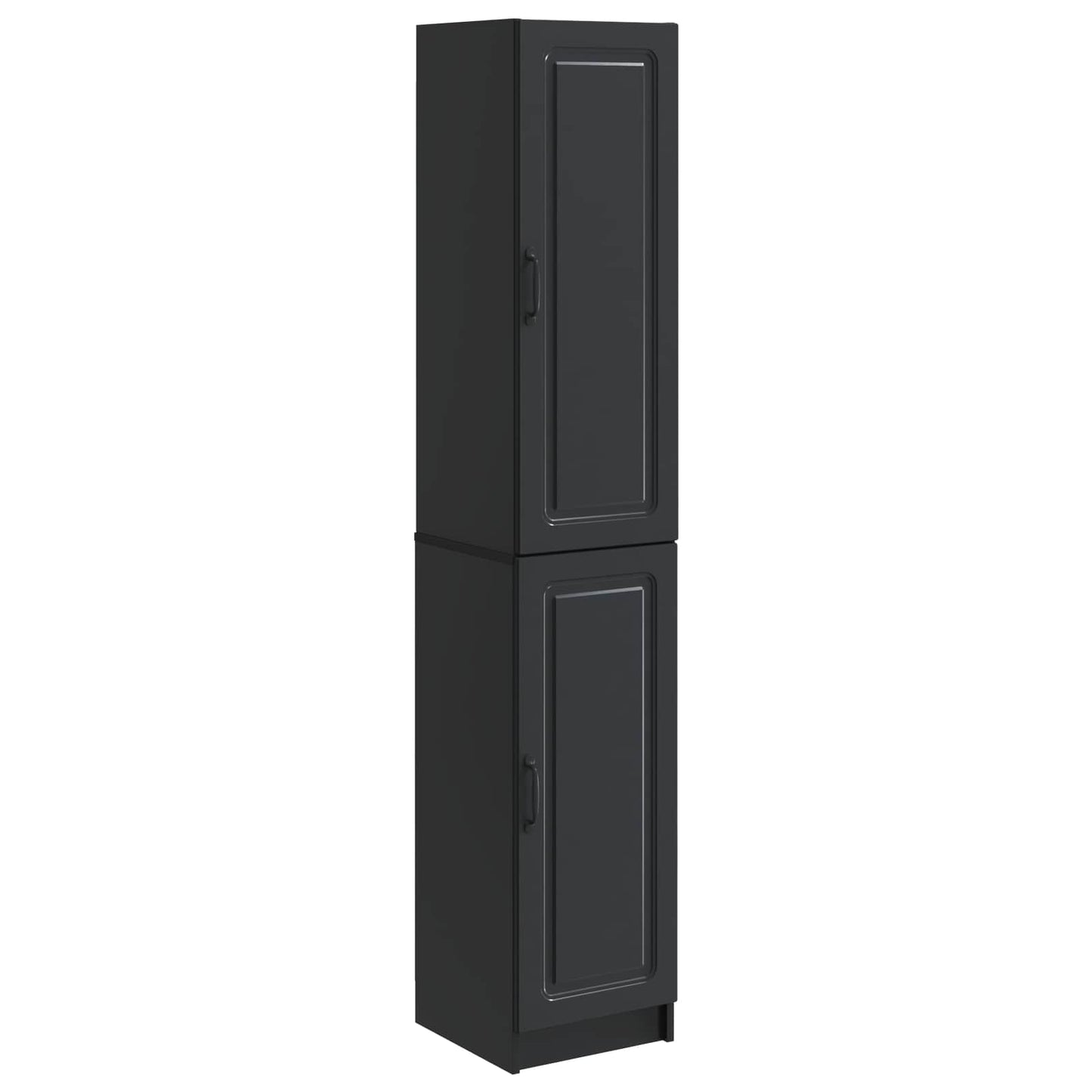 Kastenset 2 st Zwart Bewerkt hout