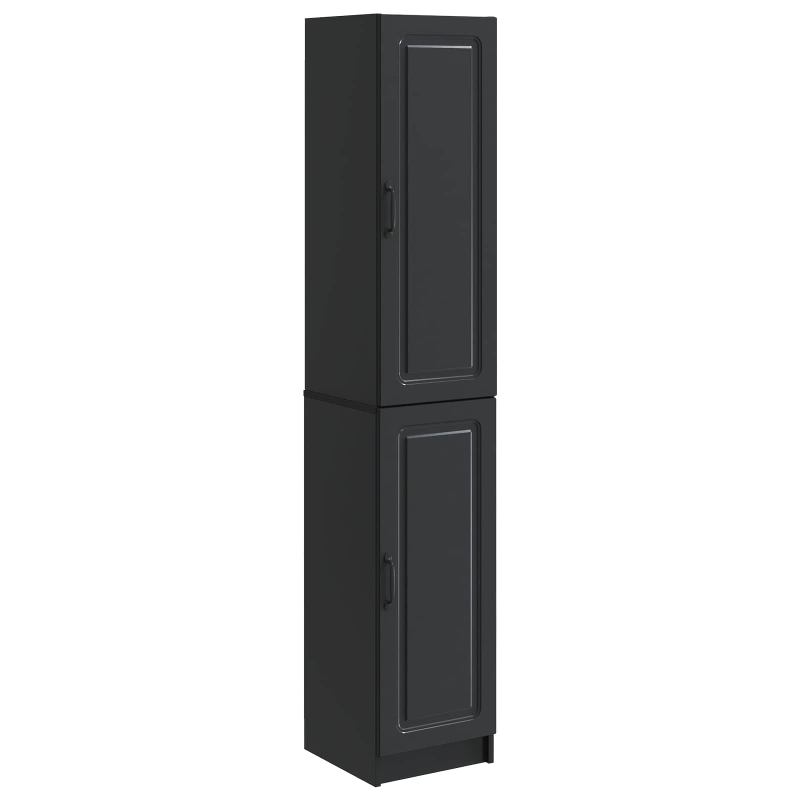 Kastenset 2 st Zwart Bewerkt hout