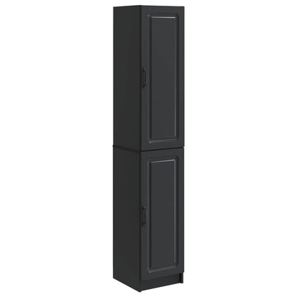 Kastenset 2 st Zwart Bewerkt hout