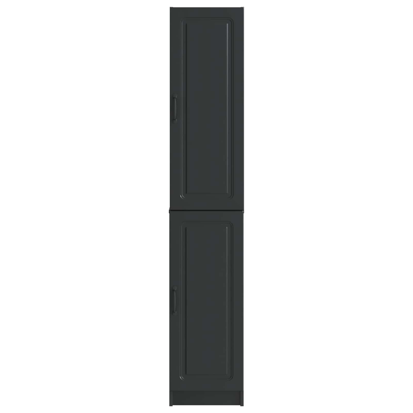 Kastenset 2 st Zwart Bewerkt hout