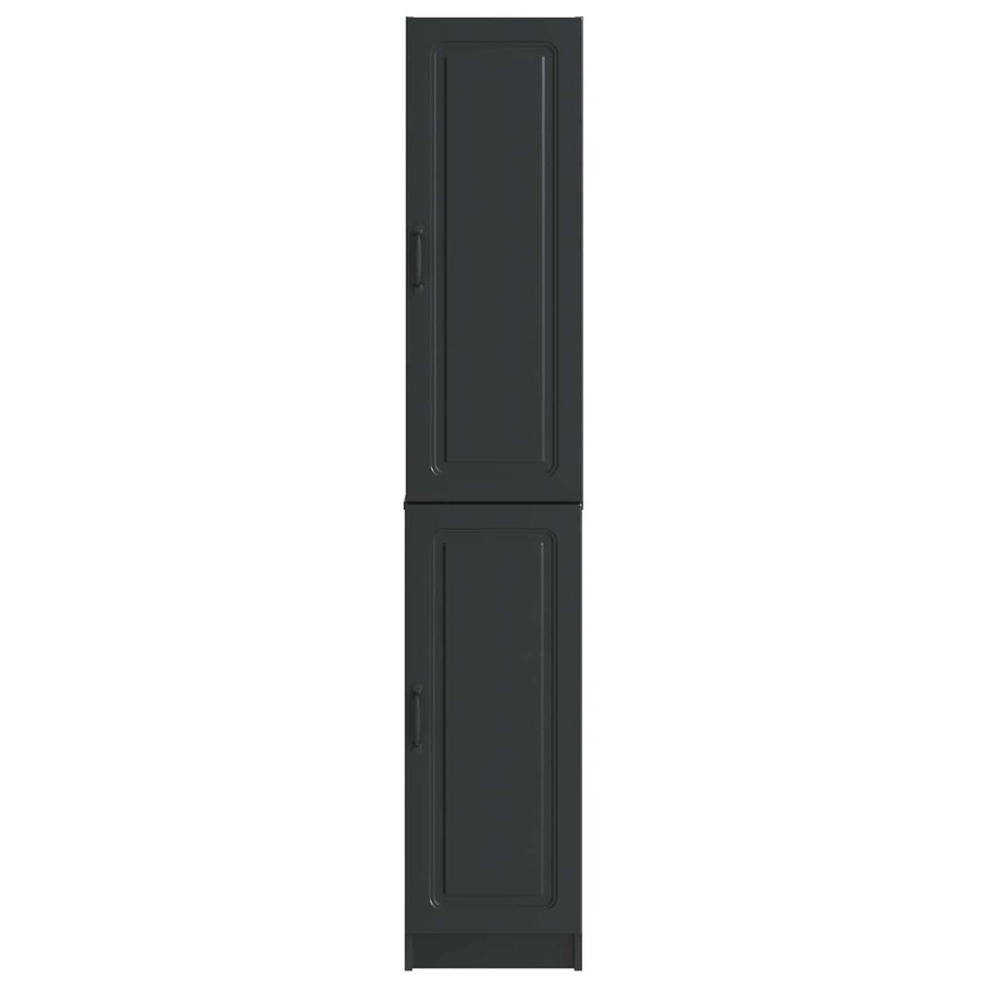 Kastenset 2 st Zwart Bewerkt hout