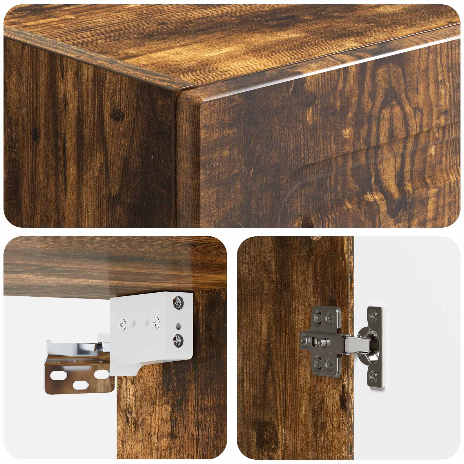 Kastenset 2 st Bewerkt hout