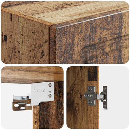 Kastenset 2 st Oud hout Bewerkt hout