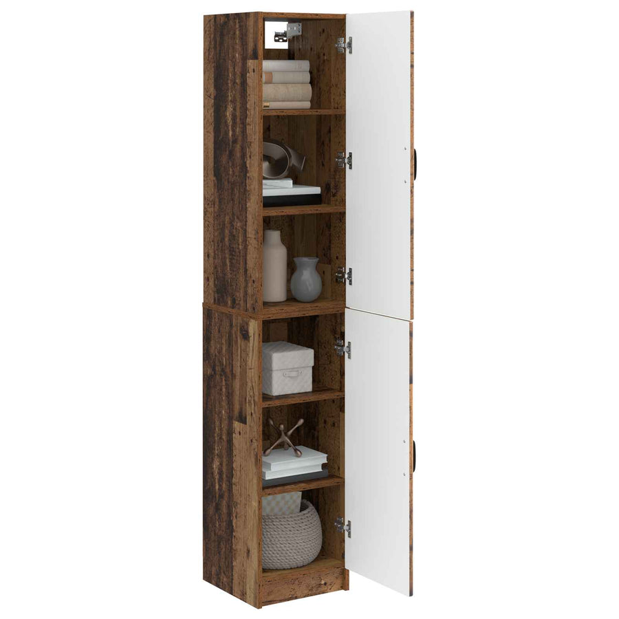 Kastenset 2 st Oud hout Bewerkt hout