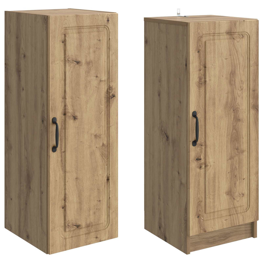 Kastenset 2 st Artisanaal eiken Bewerkt hout