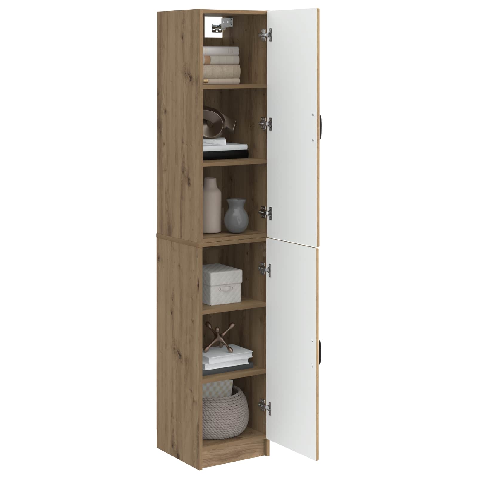 Kastenset 2 st Artisanaal eiken Bewerkt hout
