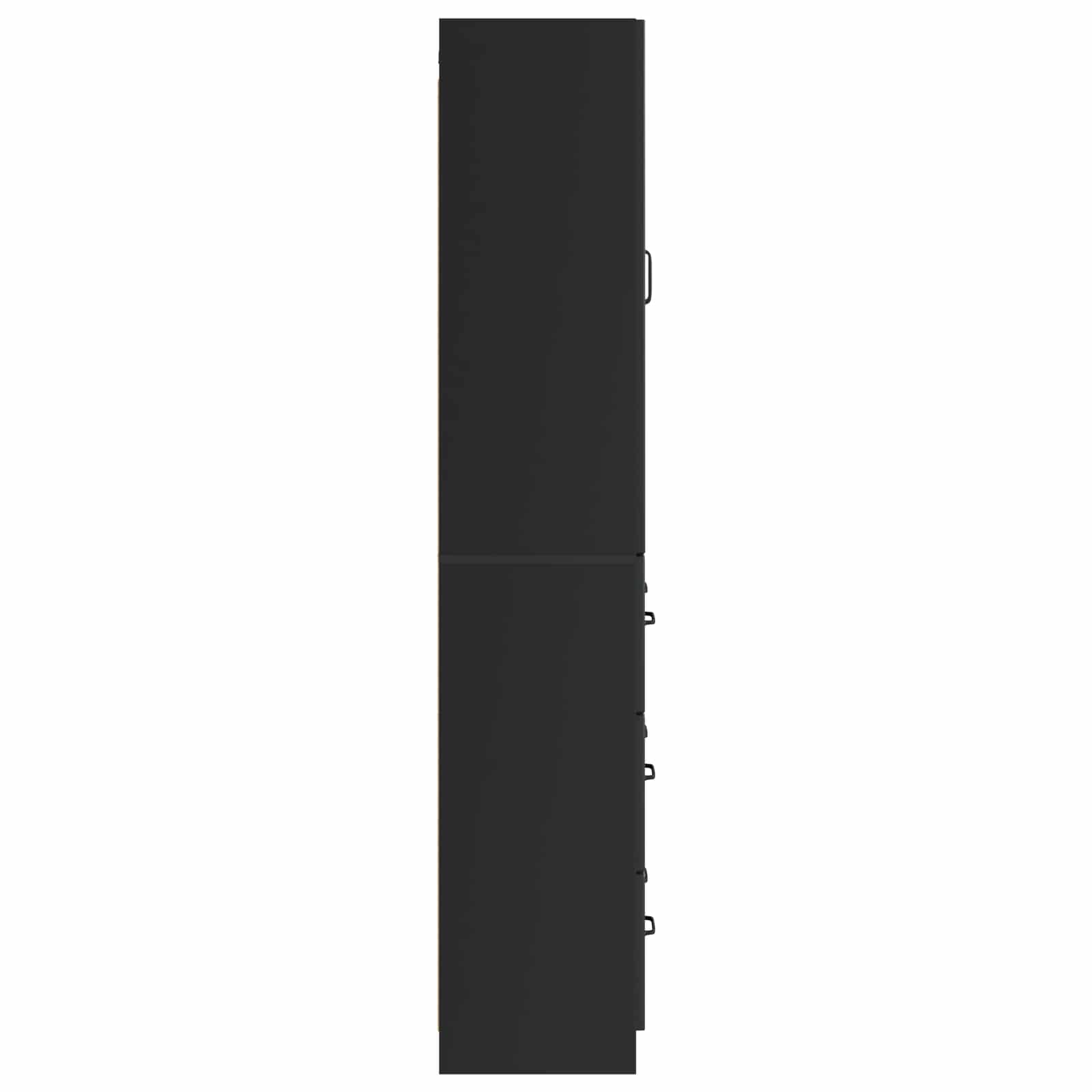 Kastenset 2 pcs Zwart 66 x 34,5 x 87 cm Bewerkt hout