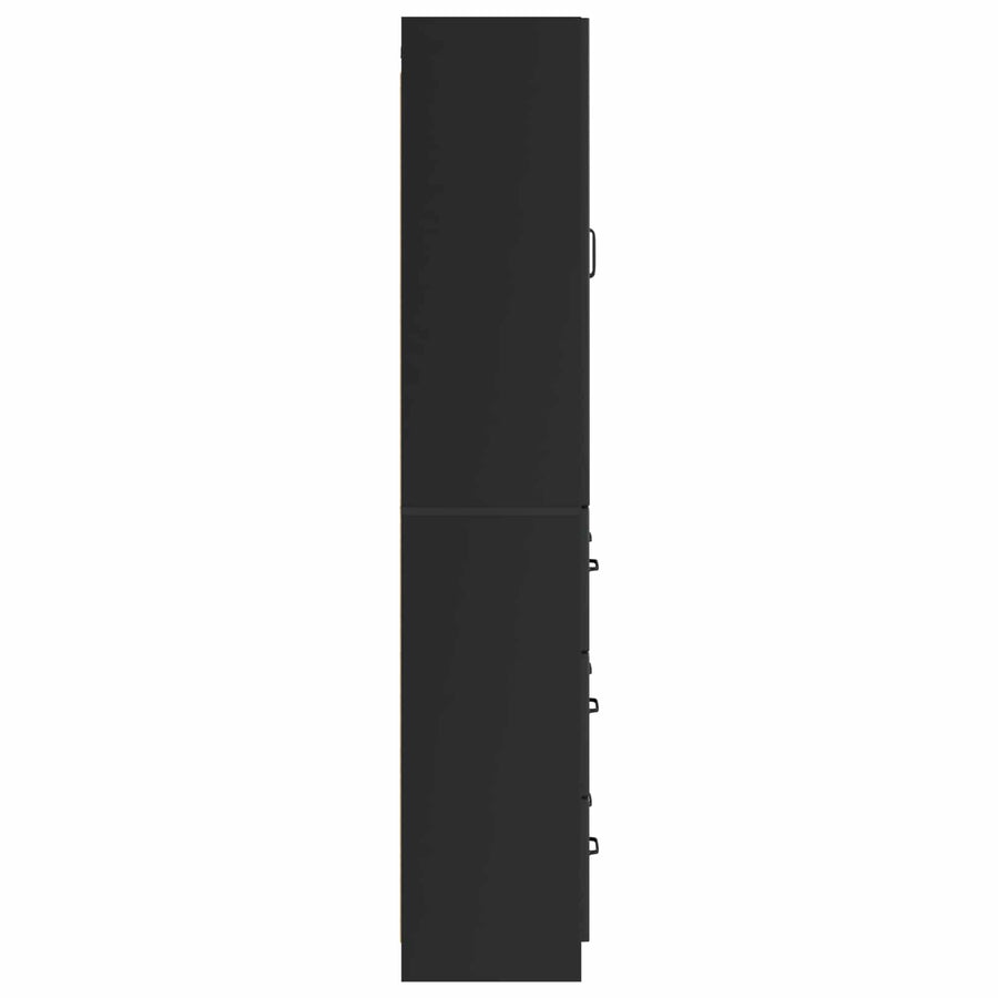 Kastenset 2 pcs Zwart 66 x 34,5 x 87 cm Bewerkt hout