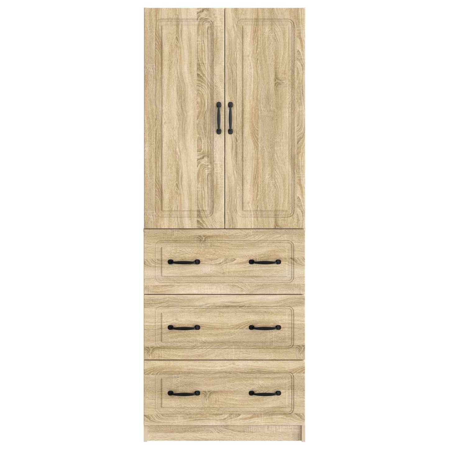 Kastenset 2 pcs Sonoma Eiken 66 x 34,5 x 87 cm Bewerkt hout