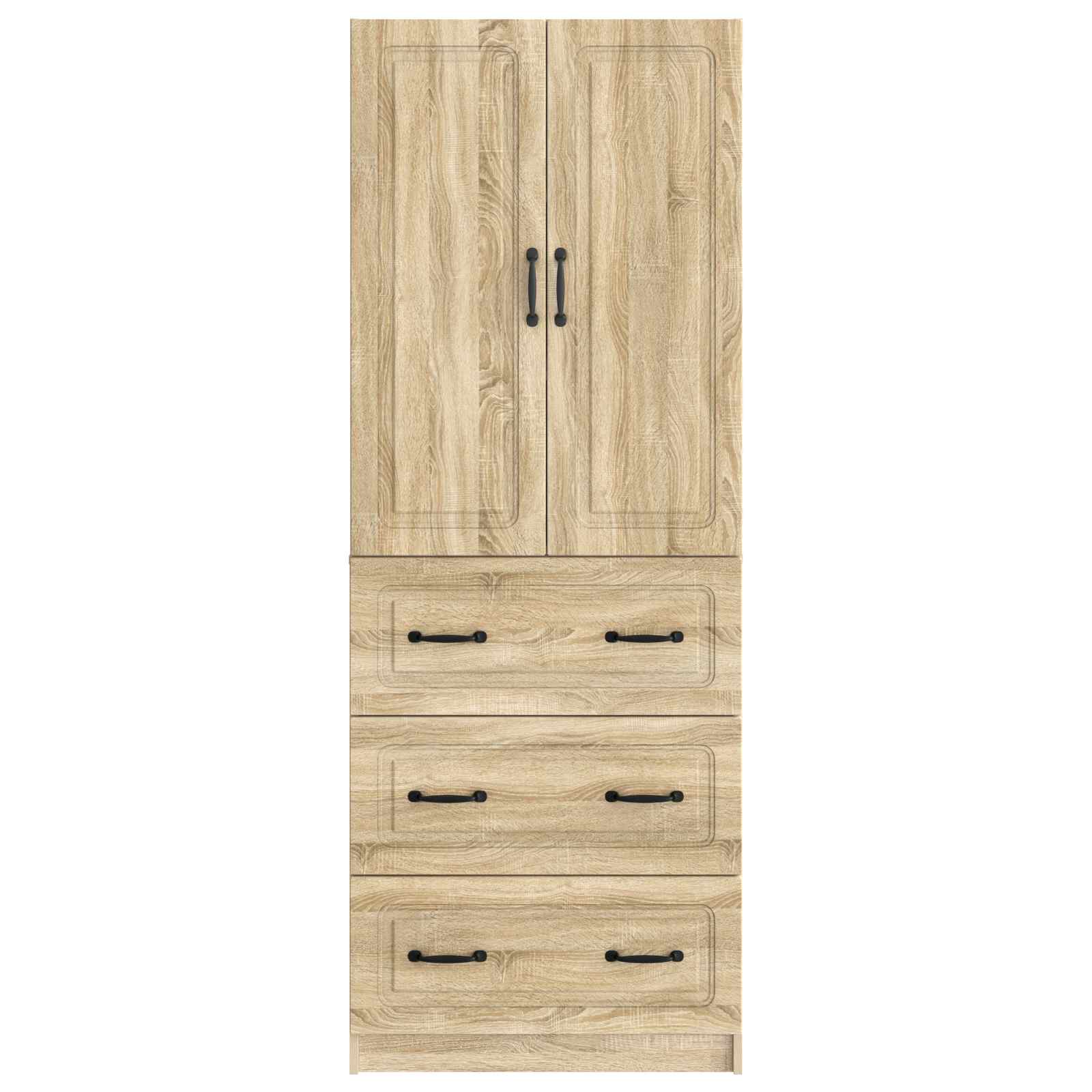 Kastenset 2 pcs Sonoma Eiken 66 x 34,5 x 87 cm Bewerkt hout