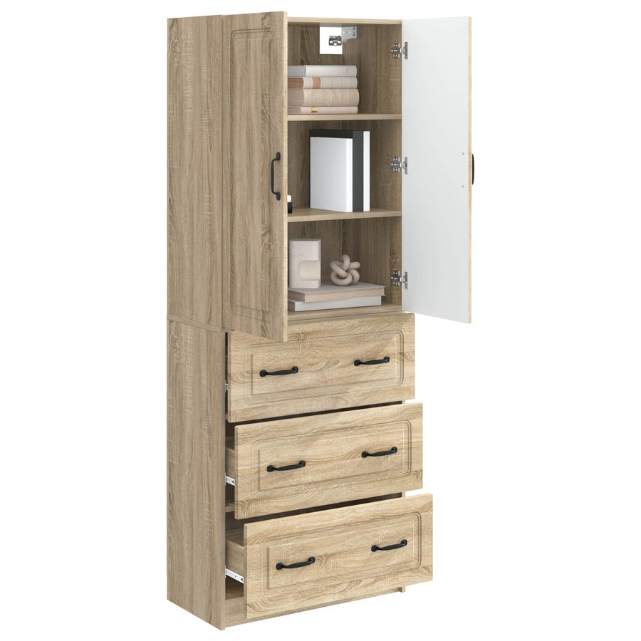 Kastenset 2 pcs Sonoma Eiken 66 x 34,5 x 87 cm Bewerkt hout