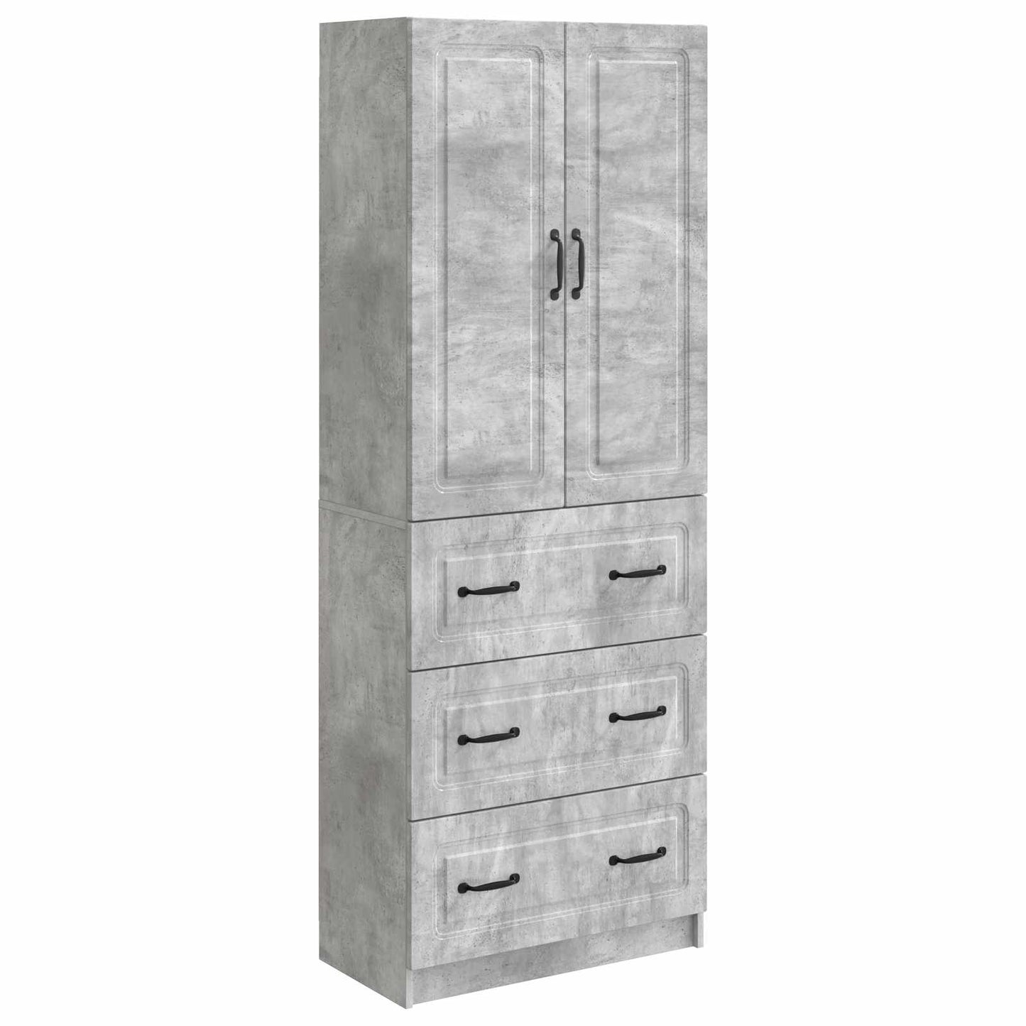 Kastenset 2 pcs Betongrijs 66 x 34,5 x 87 cm Bewerkt hout
