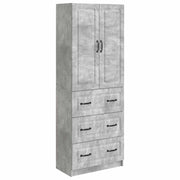 Opbergkastenset 66x34,5x87 cm betongrijs bewerkt hout