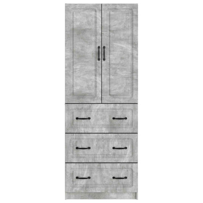 Kastenset 2 pcs Betongrijs 66 x 34,5 x 87 cm Bewerkt hout